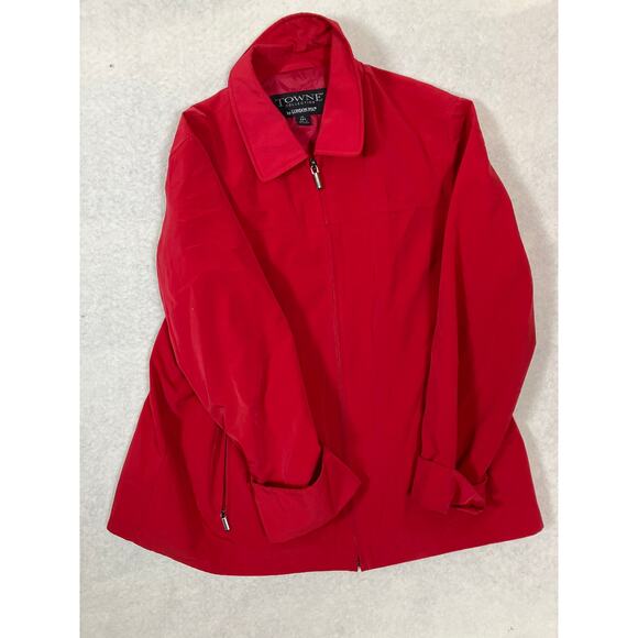 Red Towne London Fog Jacket Women's XL Coat - Picture 1 of 5